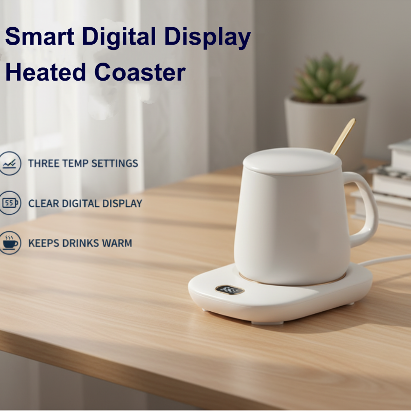 Digital Heated Coaster™ — Command Your Perfect Sip with Cozy, Custom Warmth Every Time