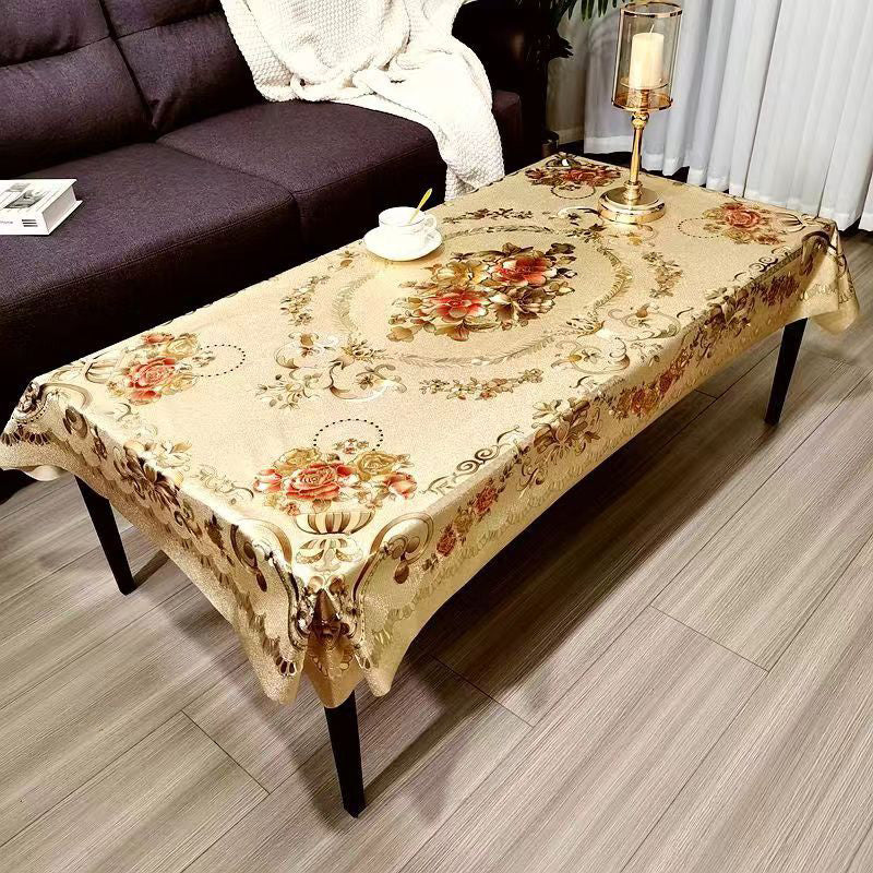 FloraGuard Tablecover™ — Forvandle Plassen Din med Livlig, Sølvsikker Eleganse