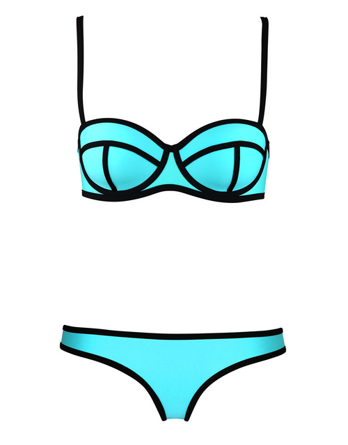 Color Block Bikini Set
