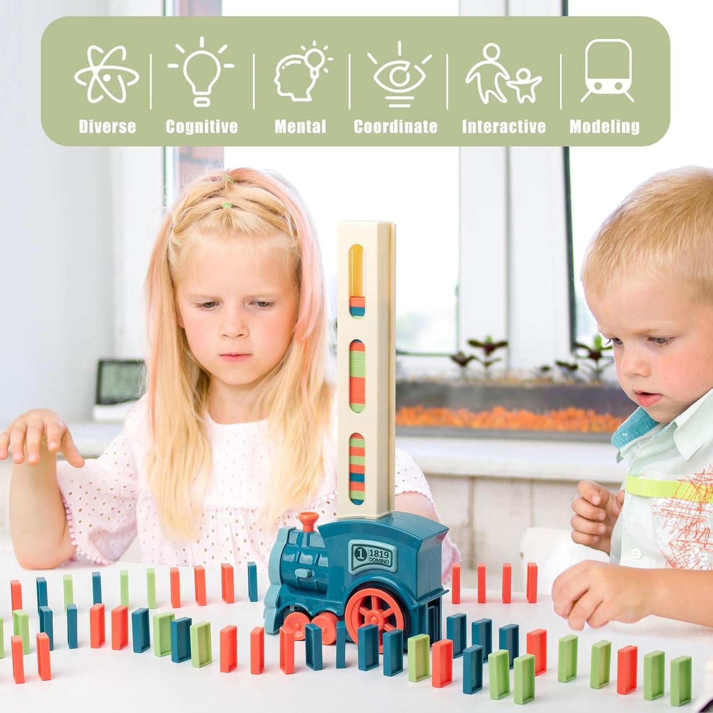 Domino Train Toy 25$ TODAY ONLY