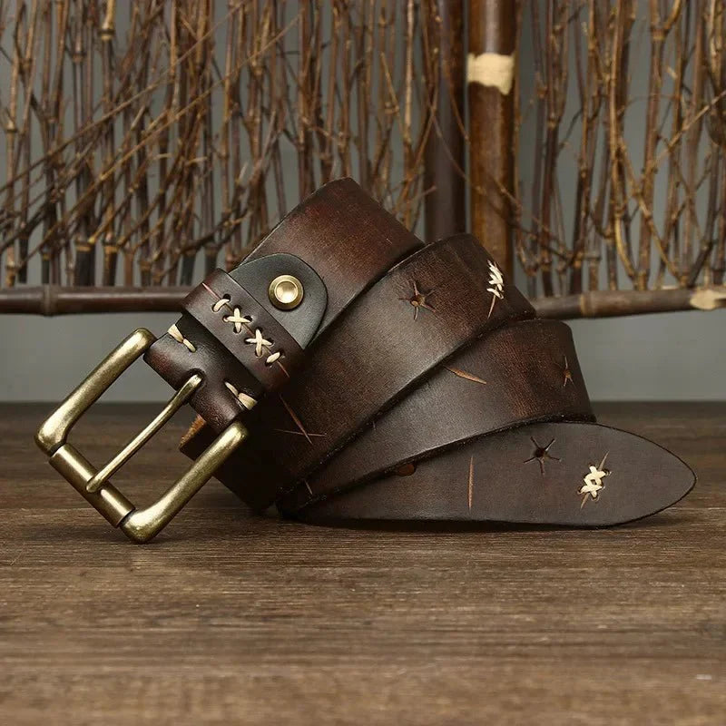 Vintage Cowhide Leather Belt