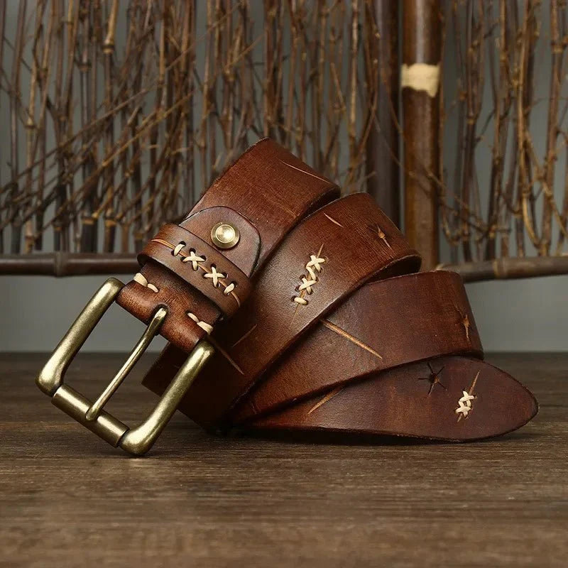 Vintage Cowhide Leather Belt