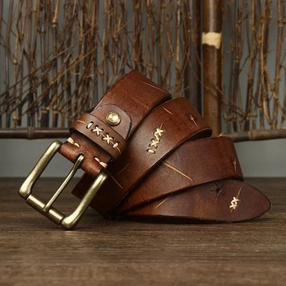 Vintage Cowhide Leather Belt