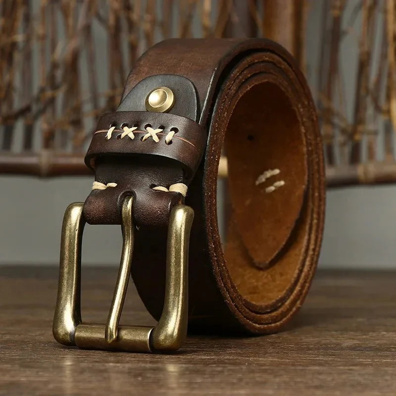 Vintage Cowhide Leather Belt