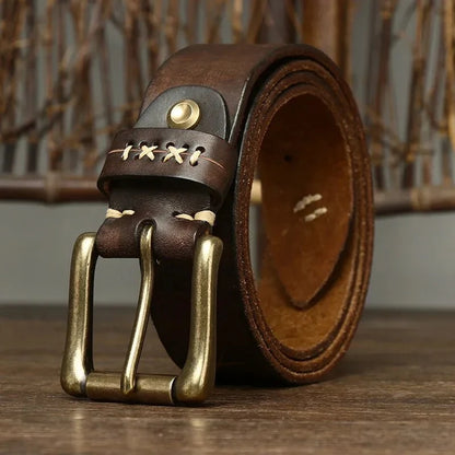 Vintage Cowhide Leather Belt