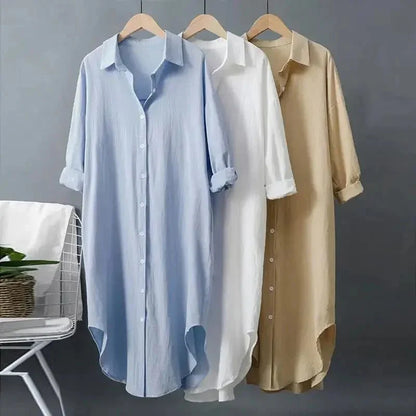 Women's Mary Shirt Dress Cotton Linen