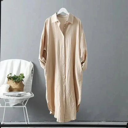 Women's Mary Shirt Dress Cotton Linen